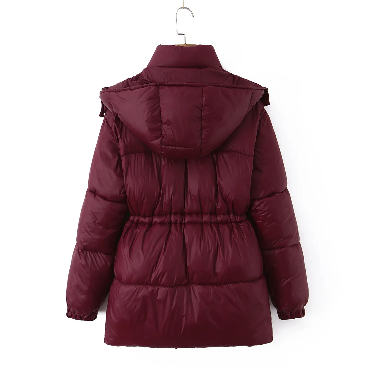 Maxdutti 2026 Ins Fashion Blogger Vintage Burgundy Color Coat Women Tops Women's Jacket Minimalist Woman Clothes