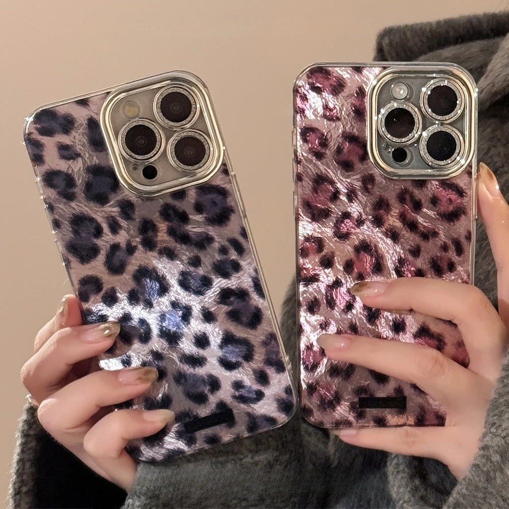 

Роскошный чехол для телефона из леопардовой пряжи с леопардовым принтом для iPhone 17 16 pro max 15 14 plus 13 12 11 XS Max XR 7 8 X 7P 8P SE Cover