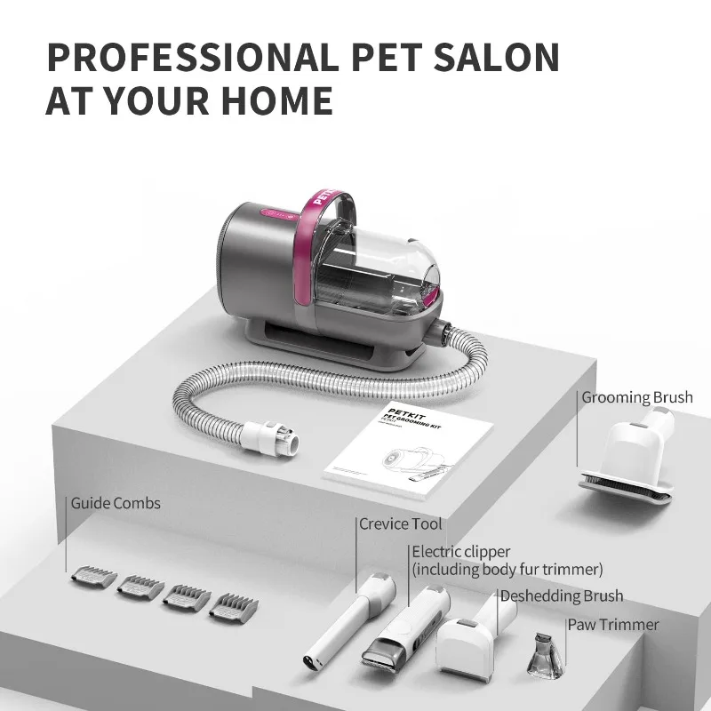 PETKIT Professional Dog Grooming Vacuum with Pet Nail Clipper Grinder for Pets1.5L Dust Cup Dog Brush Vacuum Hair Shedding Tools