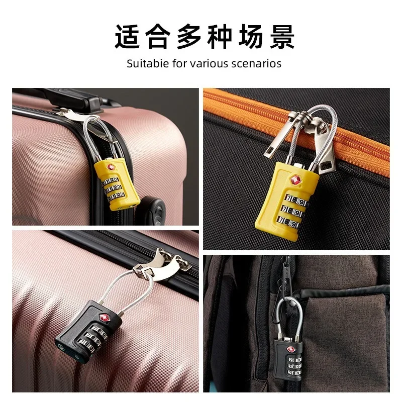 New TSA Customs Colorful Code Lock for Travel Luggage Password Changeable Lock Contrast Color Design Padlock Cabinet Locker