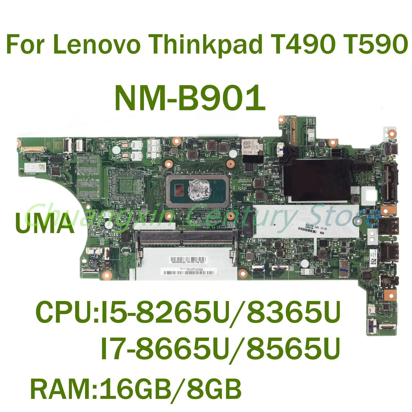 

For Lenovo Thinkpad T490 T590 Laptop motherboard NM-B901 with CPU: I5-8265U/8365U I7-8665U/8565U RAM: 16GB/8GB 100% Tested Wrok