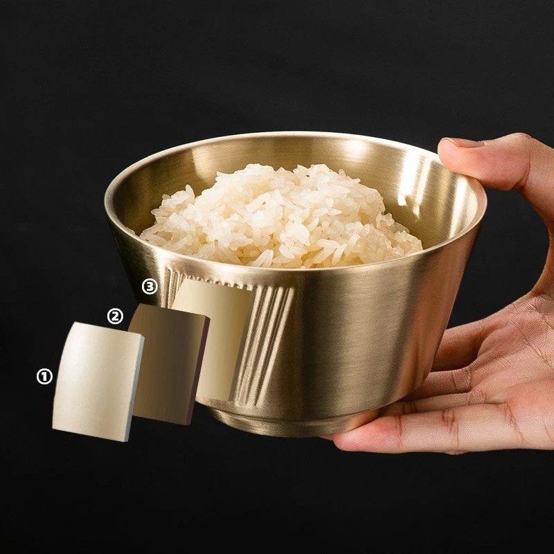 

Ramen Bowl Stainless Restaurant Rice Bowl Household Double-layer Anti-scalding Dessert Sugar Water Soup Bowl Rice Washing