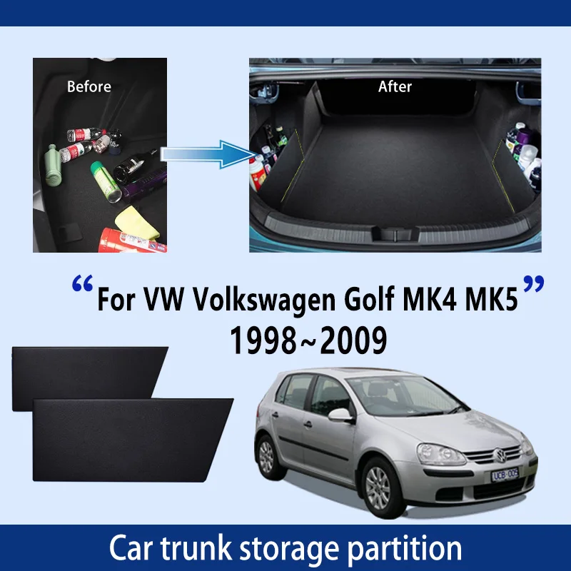 Car Accessories For VW Volkswagen Golf 1998~2009 2008 MK4 MK5 Trunk Storage Partition Multifunction Storage Auto Interior Parts