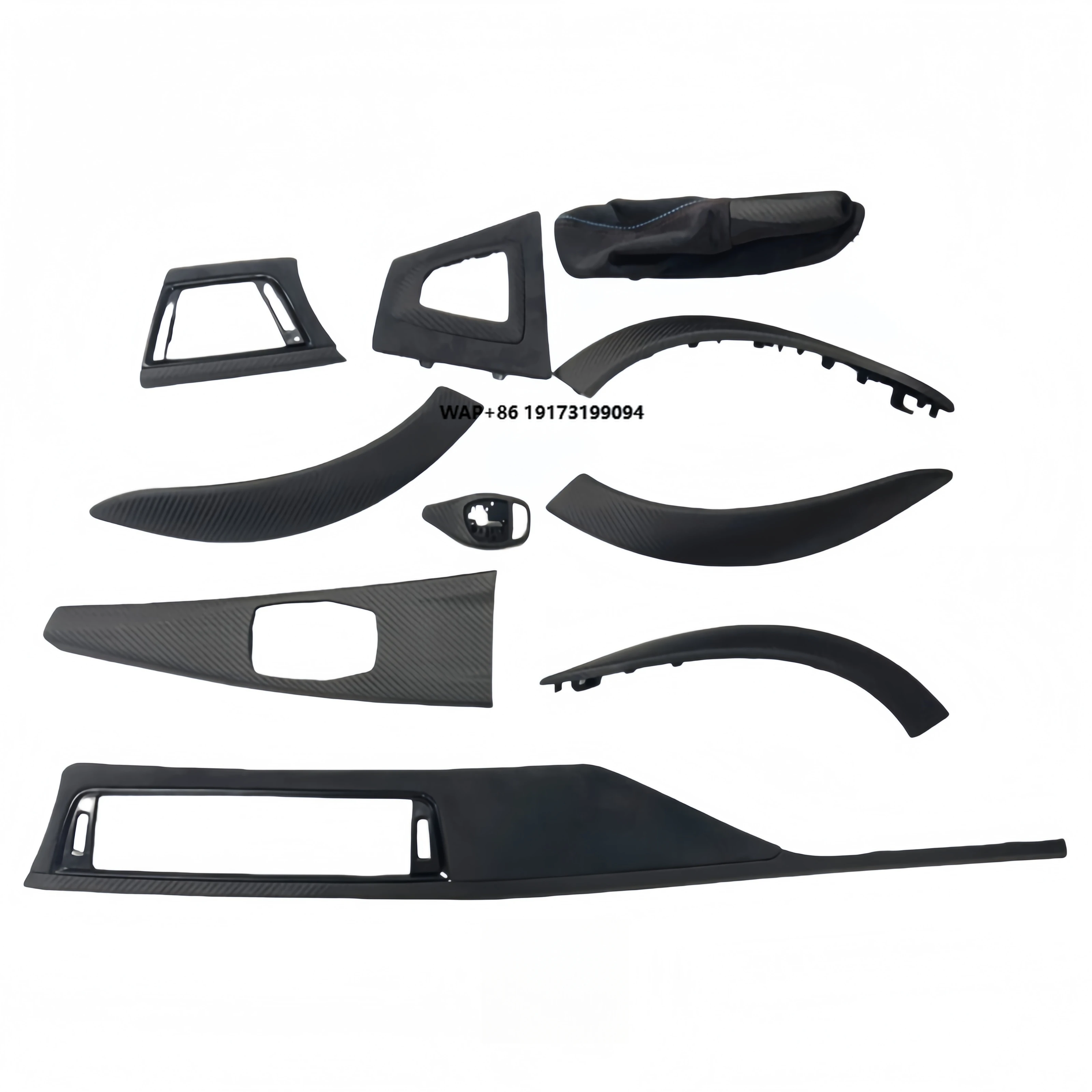 

For-BMW M2 M3 M4 F80 F82 F83 F87 M Performance Matte Carbon Fiber Alcantara Interior Kit Dashboard Trim Set