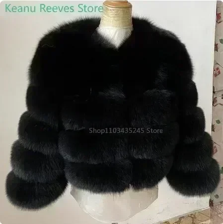 Women's Fashion faux fur coat super hot Autumn Winter women short Faux fox fur fluffy jacket high quality 5xl Ladies furry coats