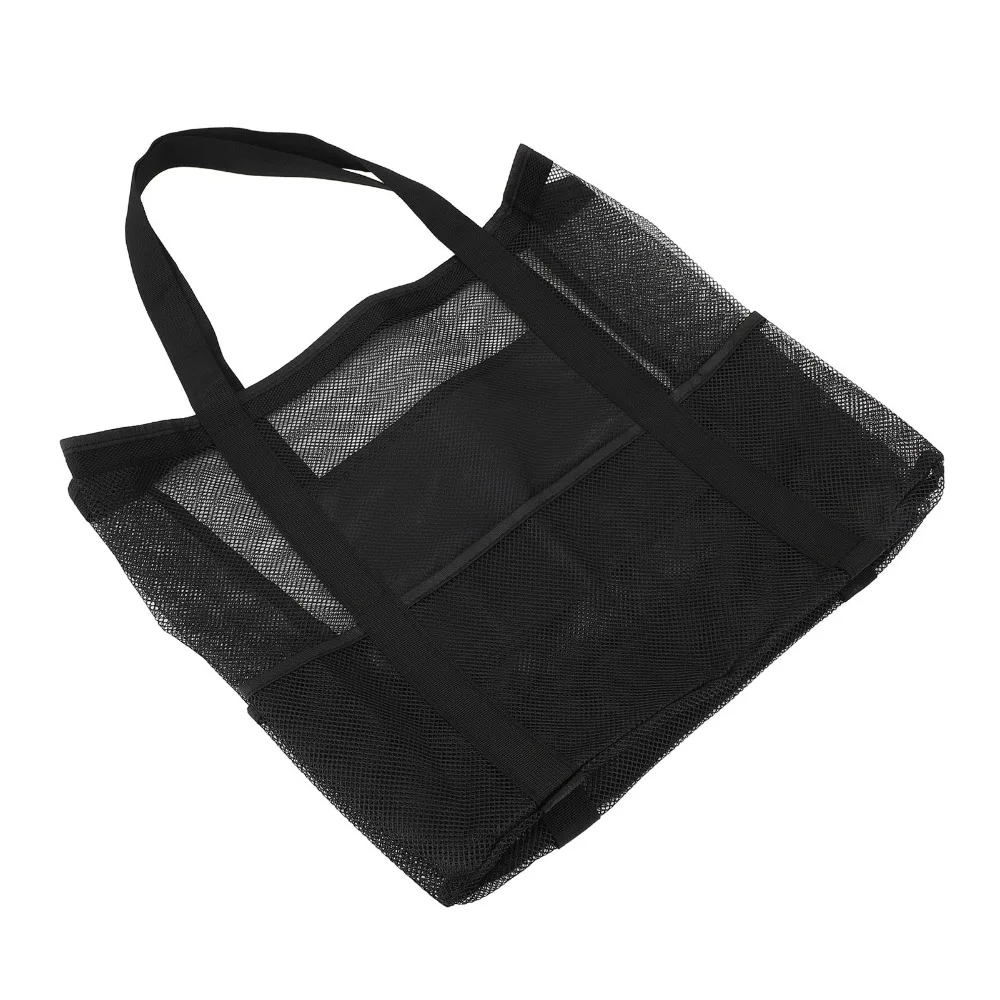 2 Pcs Durable Large Capacity Mesh Beach Bag Lightweight Foldable Beach Tote Bag Waterproof Family Travel Tote For Vacation