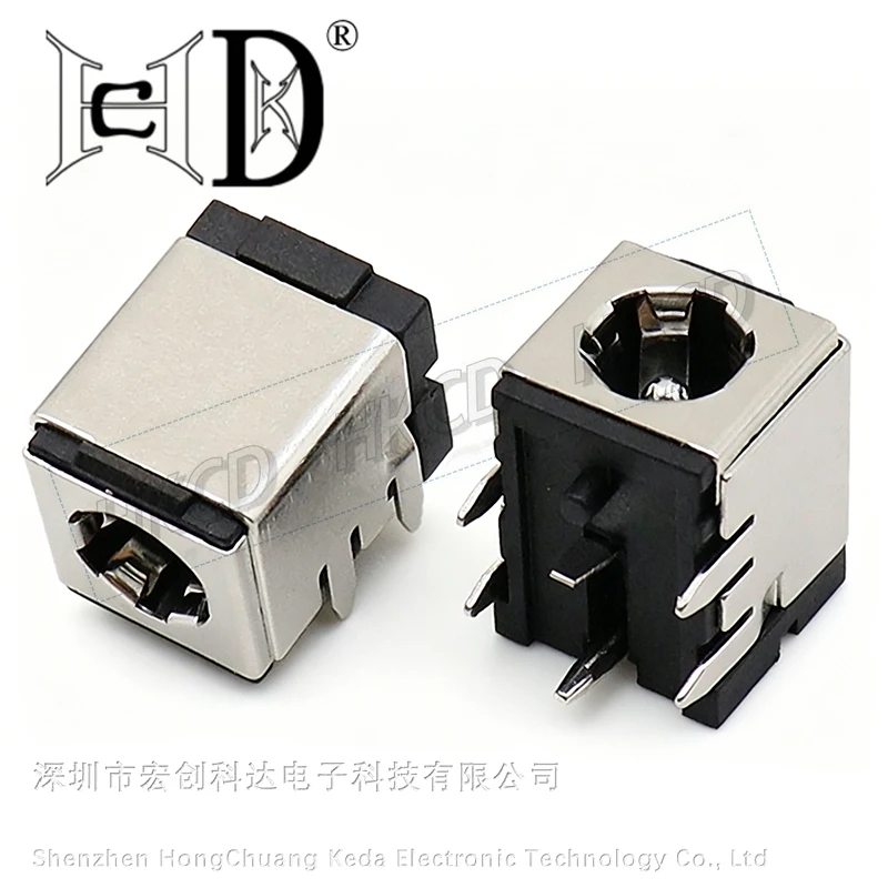5PCS DC-007B High Current DC Power Jack Socket 5.5x2.1mm 5.5x2.5mm Metal Shielded Vertical DIP PCB Mount Female Connector