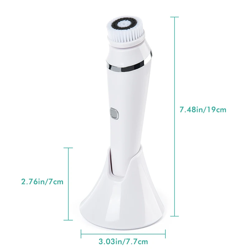New 4 in 1 Electric Face Cleaner Machine Face Cleaning Brush Scrubber Facial Cleansing Brush