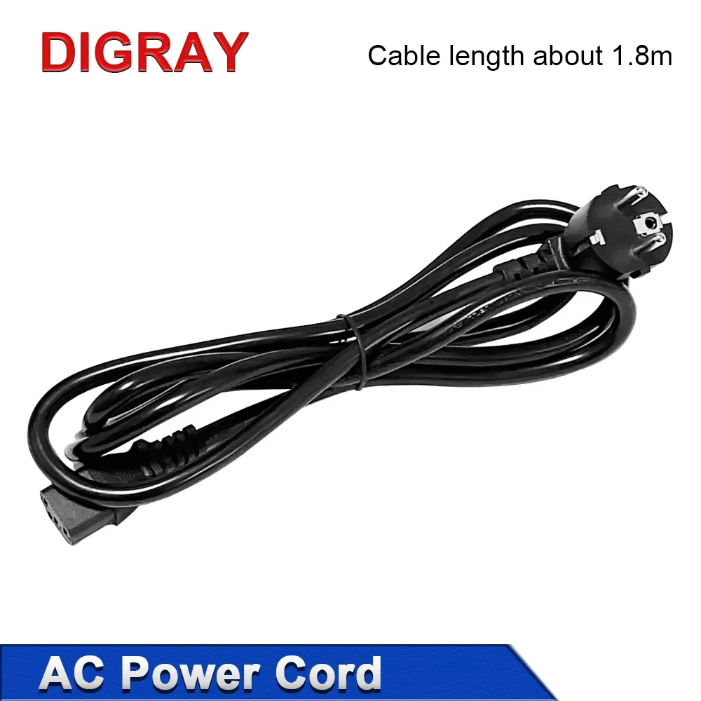 DIGRAY 1.8m Power Cord Plug AC Power Cord Extension Cable Suitable For PC Computer Monitor Machine
