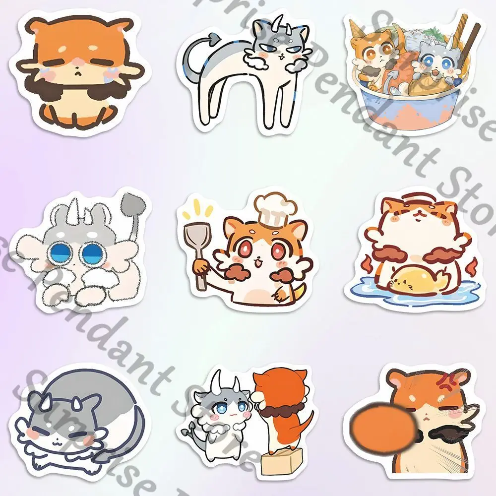 Honkai: Star Rail Phainon 동료 사각형 요소 Q- 귀여운 작은 동물 방수 스티커 창의적이고 무료 장식