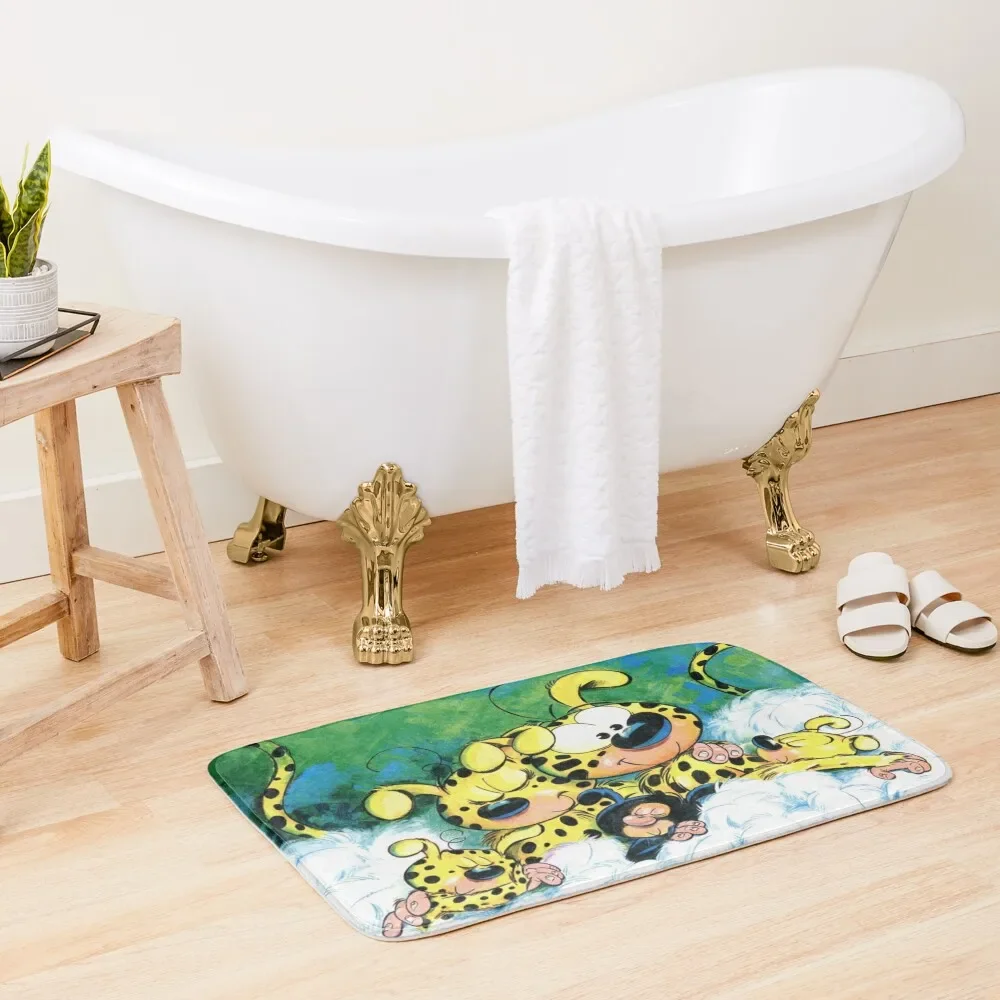 

Marsupilami with family sleeping Bath Mat Carpet For Shower DoorEntrance Door Living Room Rug Mat