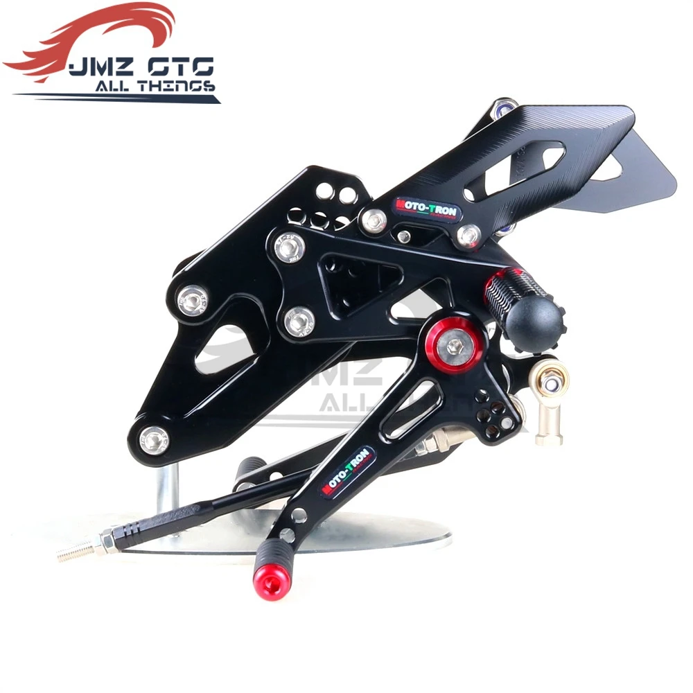 MOTO-TRON Motorcycle CNC Adjustable Rear Set Rearsets Footrest Foot Rest For Yamaha R3 2014 -2024 MT-03 2019-2024