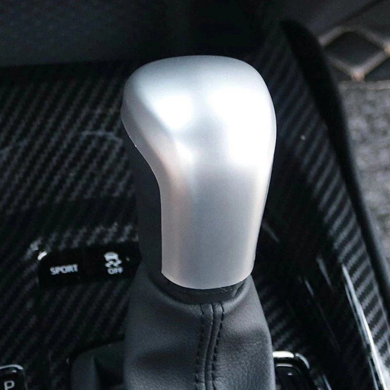 For Toyota Yaris Cross 2020 2021 2022 ABS CarbonFiber Car Gear Head Shift Knob Cover Handball Trim Sticker Interior Accessories