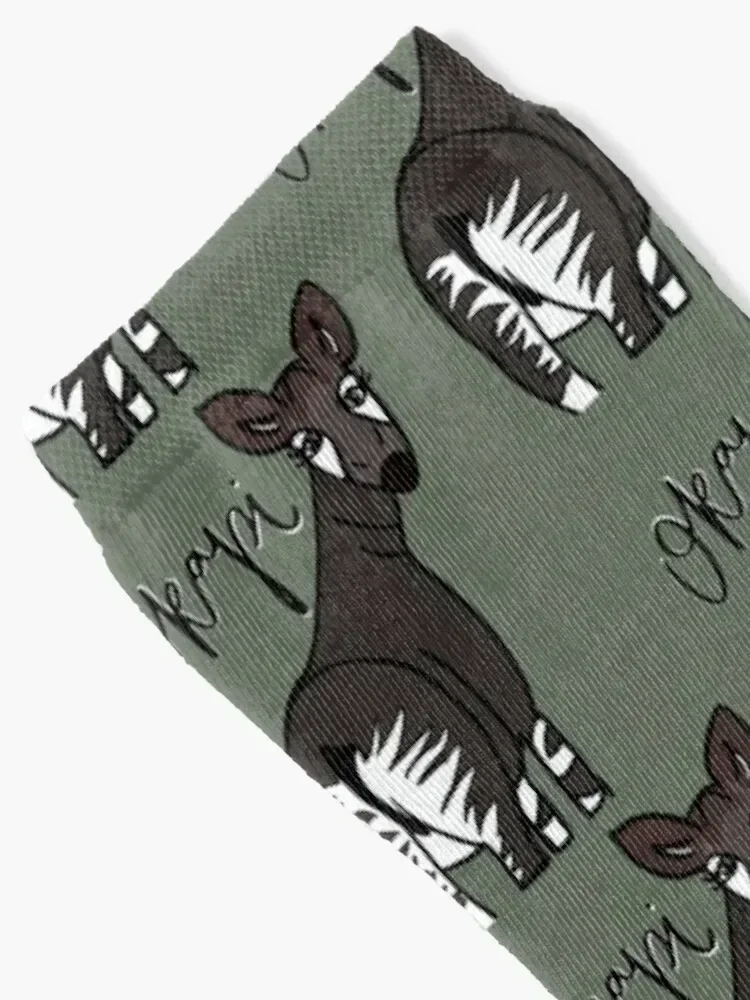 Okapi with name Socks funny sock luxe Children's Ladies Socks Men's