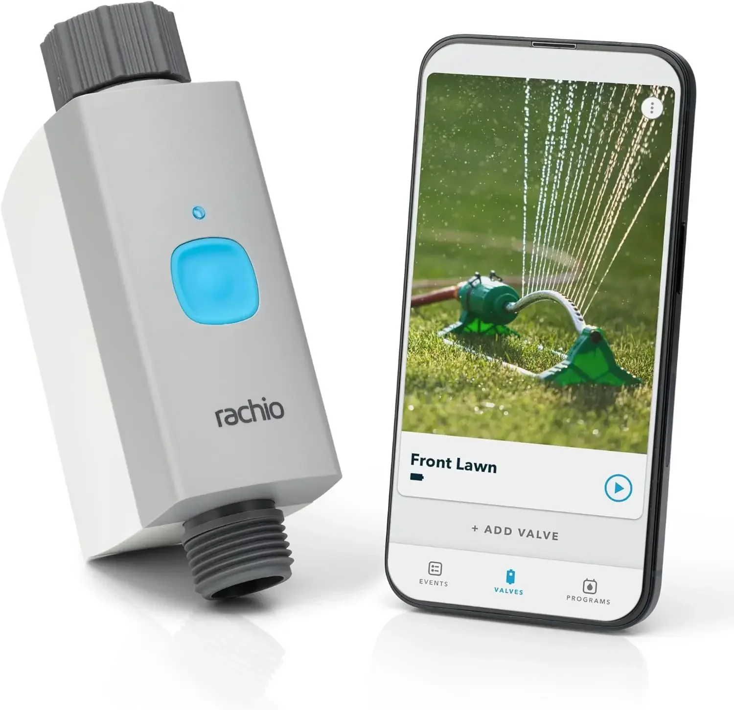 

Smart Hose Timer (1 Valve Only) – App-Controlled Outdoor Faucet Timer, Quick Install & Scheduling, Expandable System - Requires