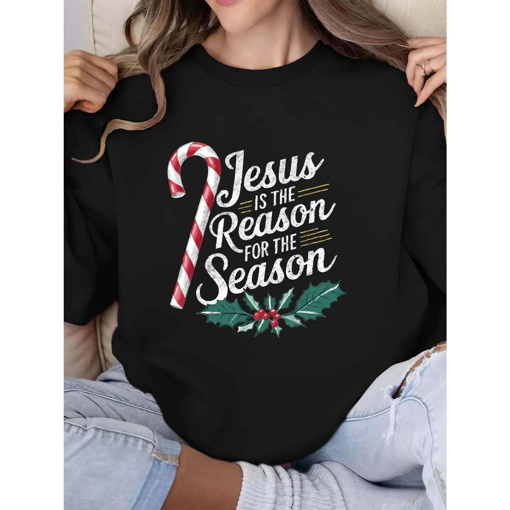 

Jesus Is The Reason for The Season T-Shirt, Christian Christmas T-Shirt, Religious Holiday Shirt, Unisex Xmas Family Sweater