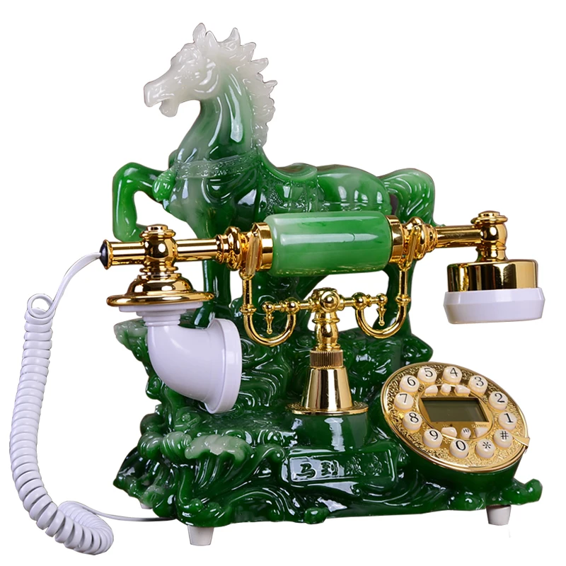 Retro corded Landline Vintage Europe Fixed Telephone home office Old Antique Phone Decoration table red green Decor