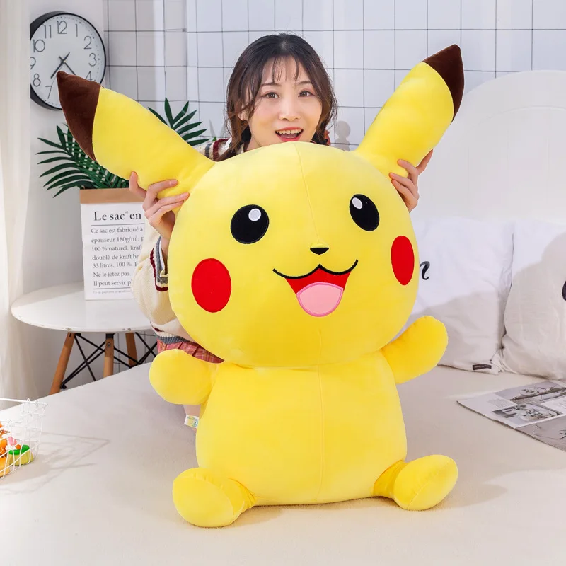 

40cm/55cm Pokemon Pikachu Plush Toys Kawaii Anime Elf Plush Doll Soft Stuffed Cartoon Doll Birthday Gift For Kids Girls