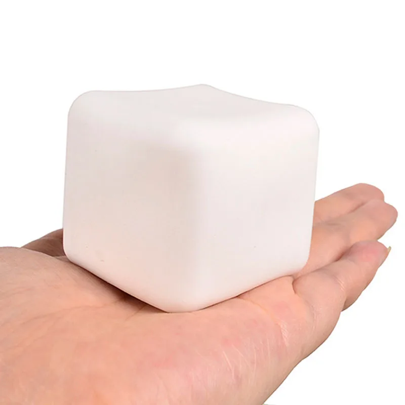 かわいい豆腐ストレスボール感覚玩具ストレス解消フィジェット玩具スクイーズドウボールギフトピンチスローリバウンドスクイーズトイホワイト