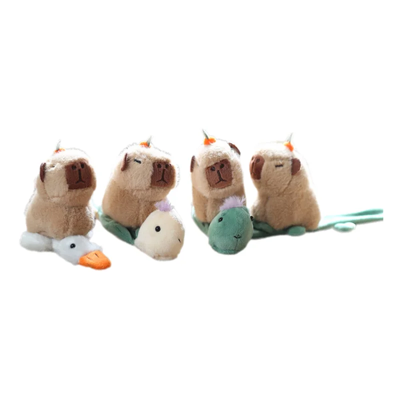 1 pieza de pulsera de capibara bonita de dibujos animados, pulsera Kawaii divertida de capibara de felpa, anillo de mano circular para mujeres, niñas y niños, regalo