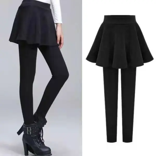 Gonne da donna taglie forti Leggings Pantaloni lunghi Pantaloni a strati base di grandi dimensioni Fem Faionable Fibra di poliestere Stagione primaverile