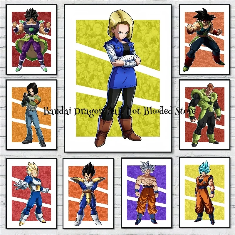 Canvas Painting Dragon Ball Anime Figures HD Poster Art Picture Bedroom No Frame Classic Home Decoration Painting Birthday Gifts