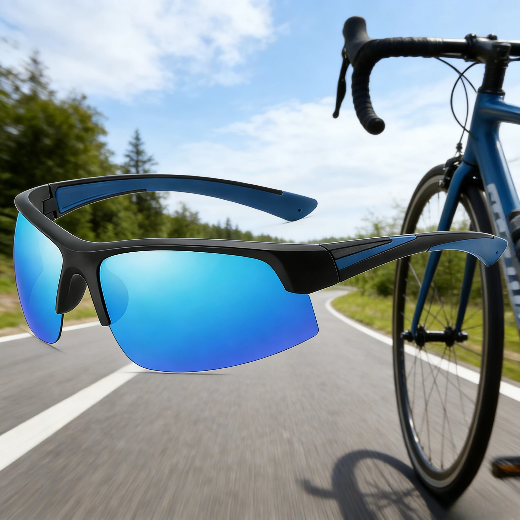 

Sports Windproof Polarized Sunglasses - Colorful Mirrored Cycling Eyewear for Outdoor Activities