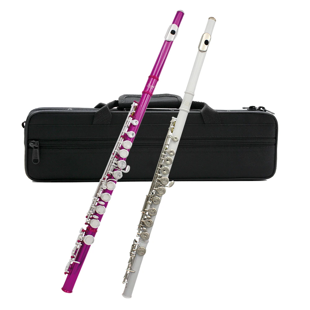 

SLADE 16 Close Holes C Key Flute Silver Plated Concert Flute with E Key Woodwind Instrument Beginner Kids Gifts