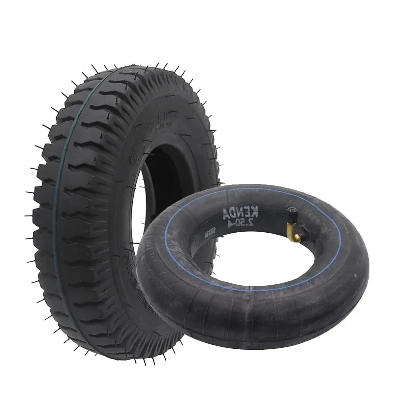 2.50-4 Tire 250-4'' 2.80/2.50-4 Tyre & Inner Tube Fit for Hand Truck / Utility Cart Elderly Mobility Scooter Electric Scooter
