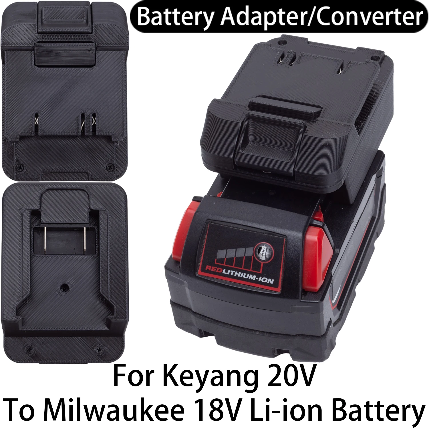 Battery Adapter For Keyang 20V Li-ion Tool To Milwaukee 18V Li-ion  Battery Adapter Converter Power Tool Accessory