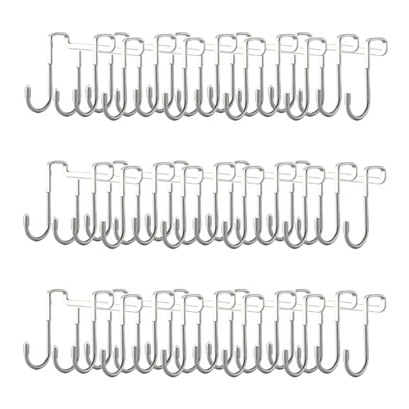 

Coat Hanger 304 Stainless Steel Door Back Hook S-Shape Kitchen Bathroom Hat Towel Coat Storage Hanger Small Hook