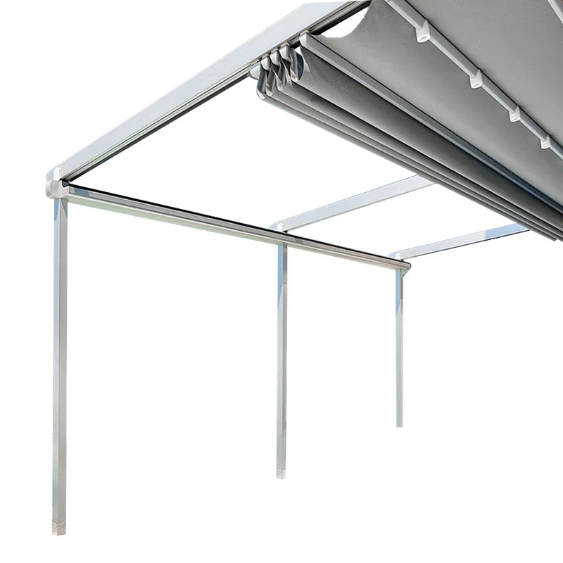 Cross-border Wholesale Outdoor Leisure Folding Rainproof Canopy Canopy Villa Electric Sunshade Canopy Awning