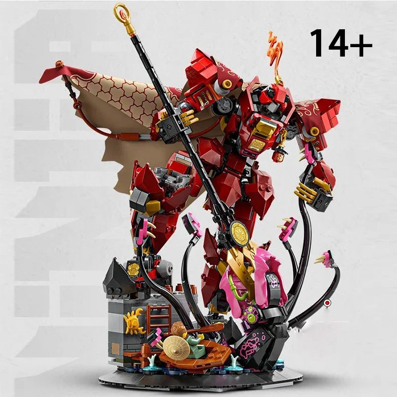 

Новинка 2025 года, 996 шт., рыцарь-пламя Mecha, строительные блоки MOC, набор 71846, модель персонажа Mecha, кирпич, украшение для рабочего стола, игрушки, подарки