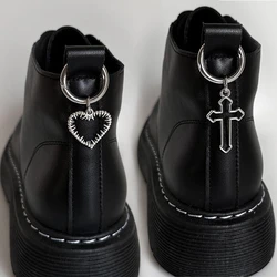 2pcs Cute Woman Boots Chains Cross Charms Shoe Buckles Decorations Canvas Board Shoes Accessories Creative Shoe Creative Jewelry