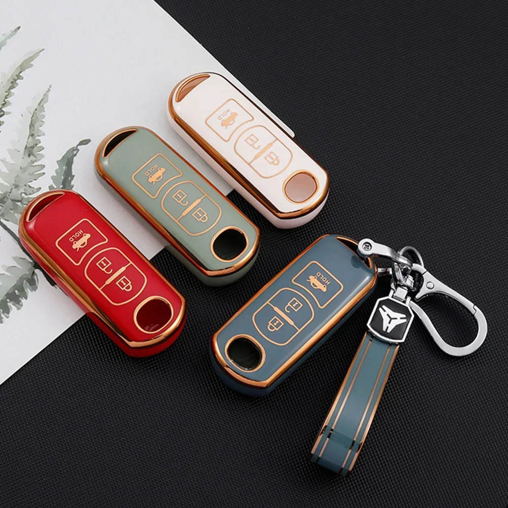 Fashion Car Key Case TPU Key Fob Cover Protector for Mazda 2 3 5 6 BL BM GJ Atenza/Axela/Demio CX-3 CX3 CX-5 CX5 CX7 CX-9 CX8