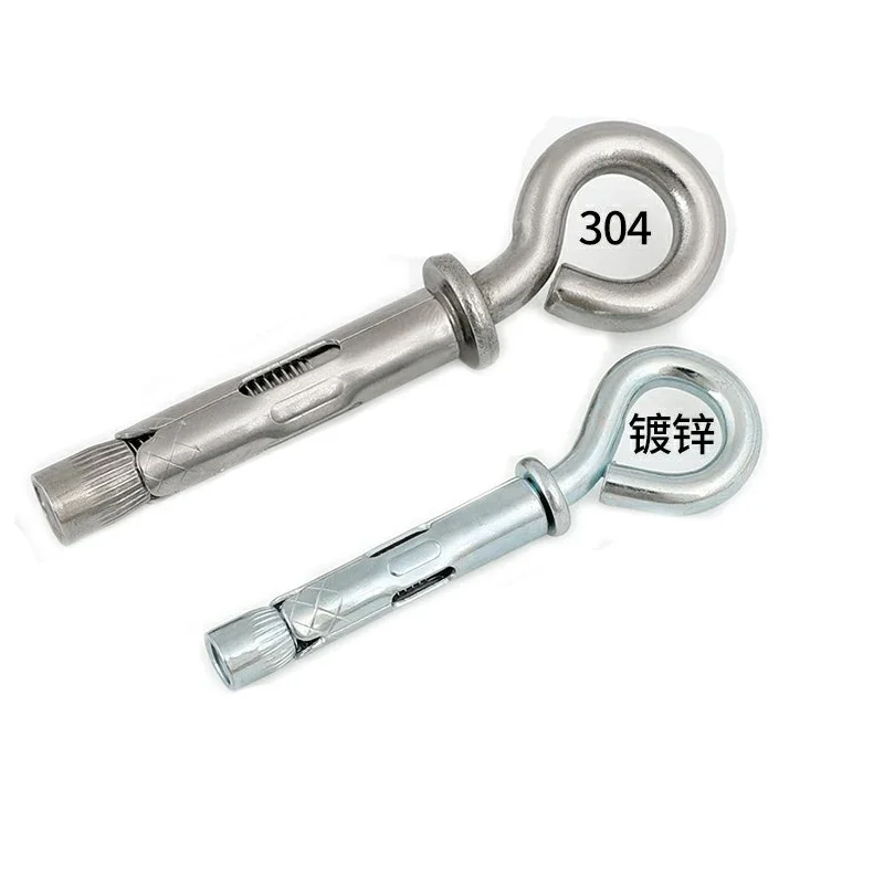 304 parafusos de âncora de parafuso de expansão de aço inoxidável anel ganchos âncoras de tijolo alvenaria de parede de concreto