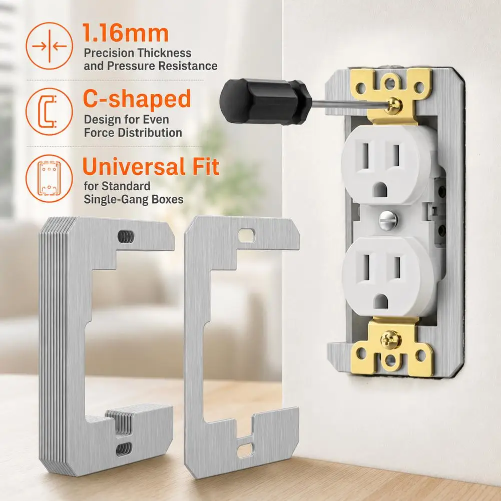 5/10/20pcs Outlet Leveling Spacers Kit for Wall Plates Wall Outlet Switch Adjustment Spacers Electrical Box Leveling Spacers