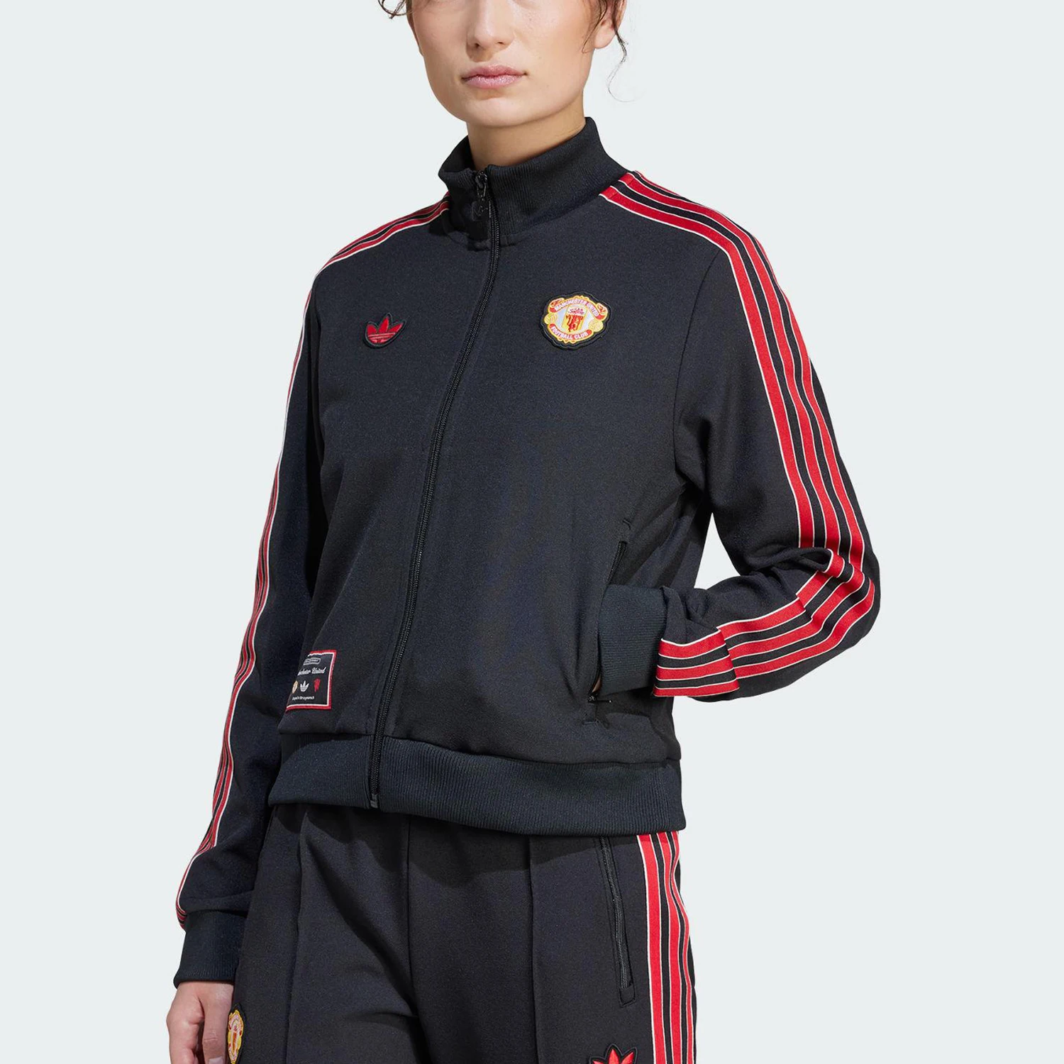 Adidas Authentic Three Leaves Women's Manchester United Football Culture Jacket JF0360