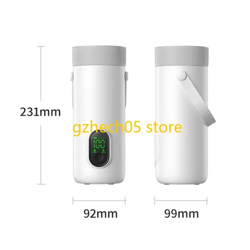 D55E Cốc sưởi ấm không dây 350ml Quy định nhiệt độ thông minh Chức năng đun sôi nhanh 18W Tay cầm leathetette sạc nhanh