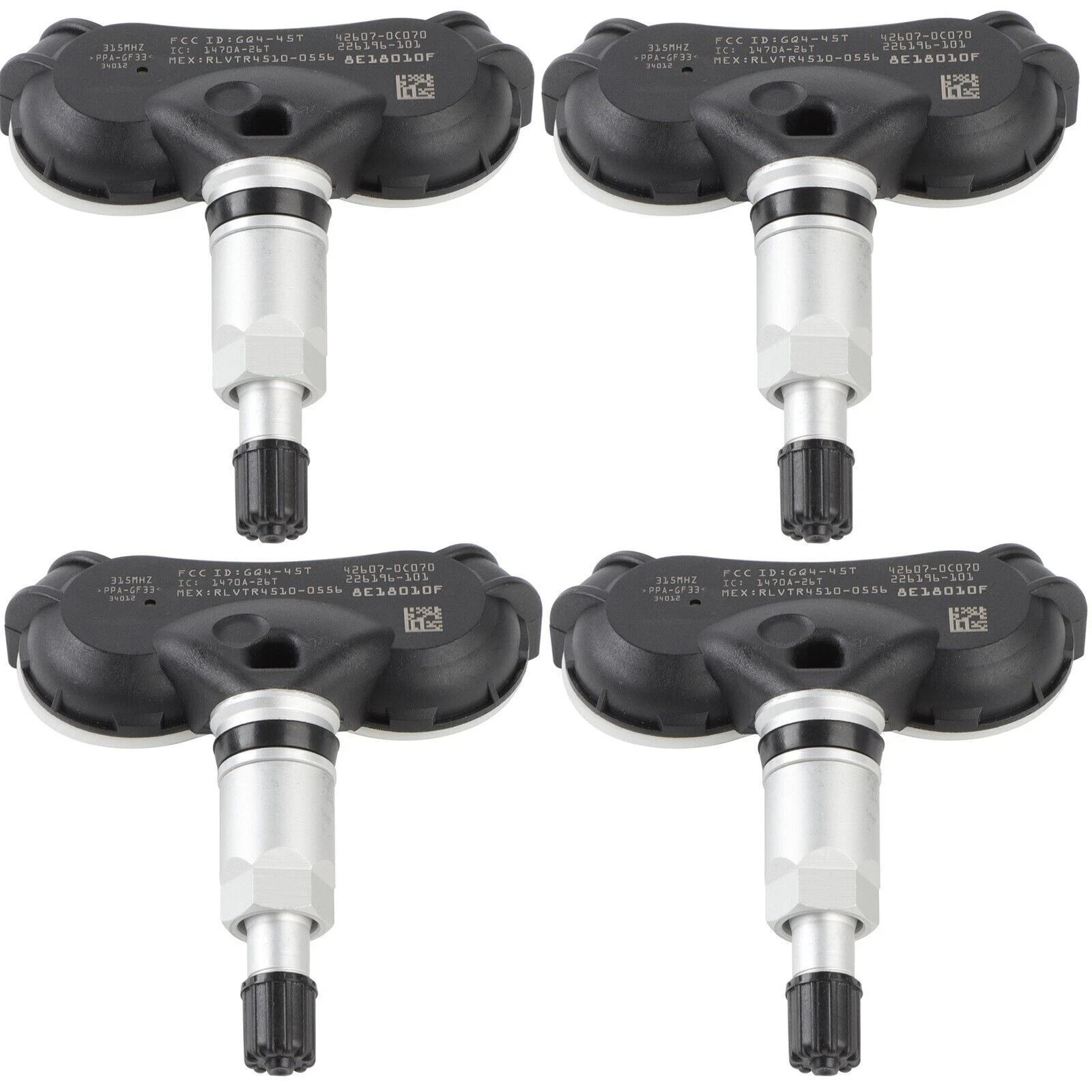 

4 шт. 42607-08010 датчик контроля давления в шинах TPMS 315 МГц для 2008-2018 Toyota Sequoia Sienna Tundra 42607-0C050 42607-0C070