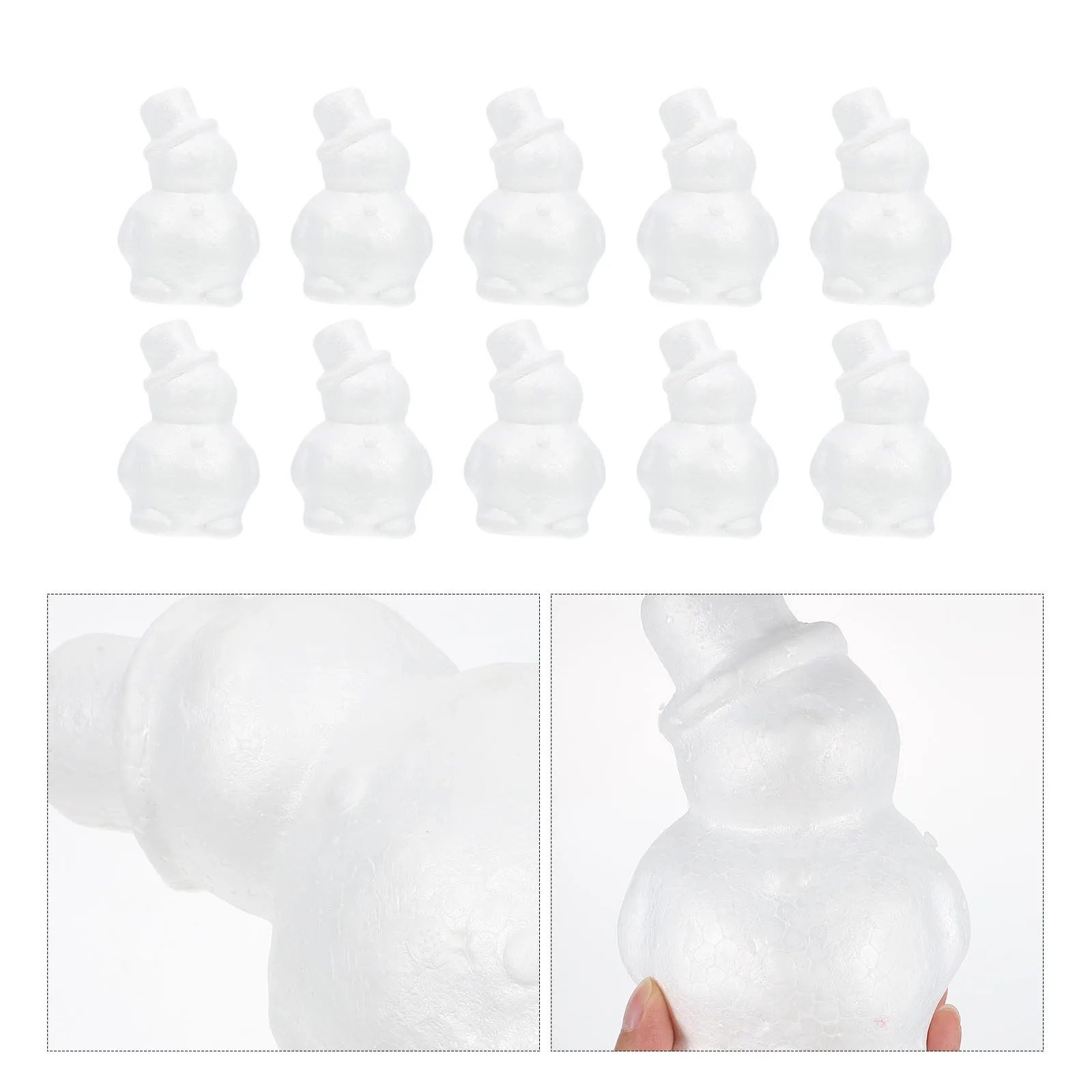 

10 Pcs Indoor Snowman Foam Ball White Christmas Decorations Xmas DIY Pendants Merry