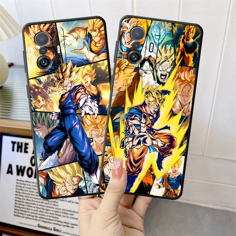 Dragon Ball Anime Goku Custodia morbida nera per telefono per Xiaomi Mi 12X 11 12 13 Lite 10T 11T 12T Pro 13 14 15 Pro
