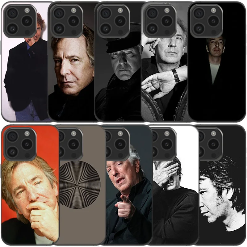 Alan Sidney Patrick Rickman Clear Phone Case For Apple iPhone 12 13 Mini 11 14 15 16 Pro Max Cover XS MAX XR Soft