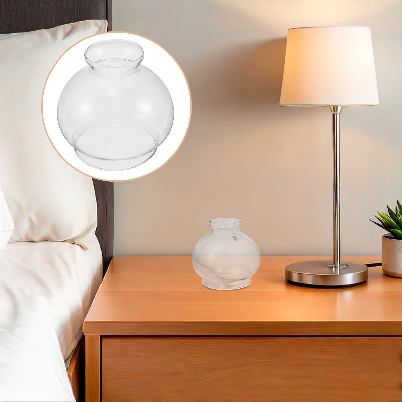 

Oil Lamp Shade Vintage Style Glass Lantern Cover for Home Decor 10 Inch Diameter Heat Resistant Elegant Design