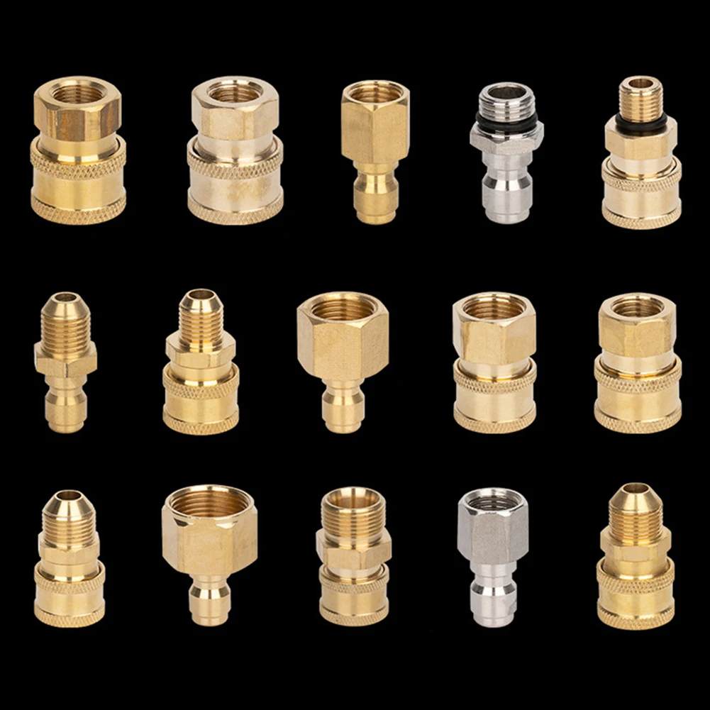 G1/4 高圧洗浄機カプラー銅クイックコネクト継手おねじアクセサリー洗車機アダプター庭灌漑ジョイント