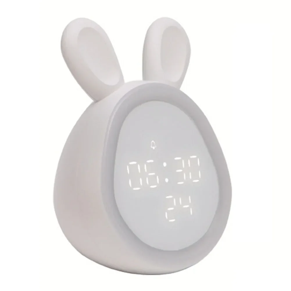 Never fear the dark at night again with the Time Rabbit Alarm Clock a bedside electronic alarm clock with built in night light