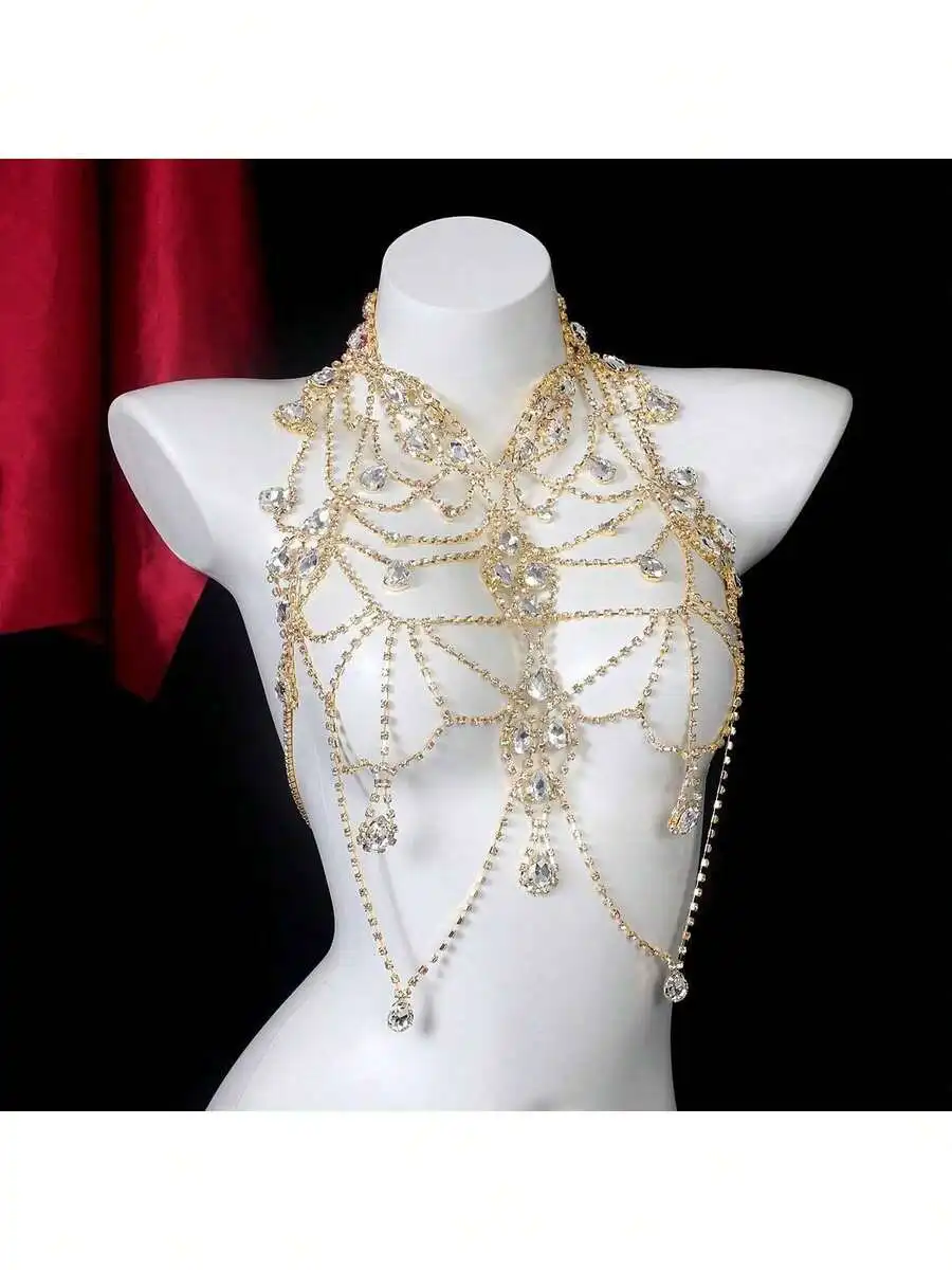 Rhinestone Body Chain Bra Neck - مراجعة Body Chain Jewelry وسعره
