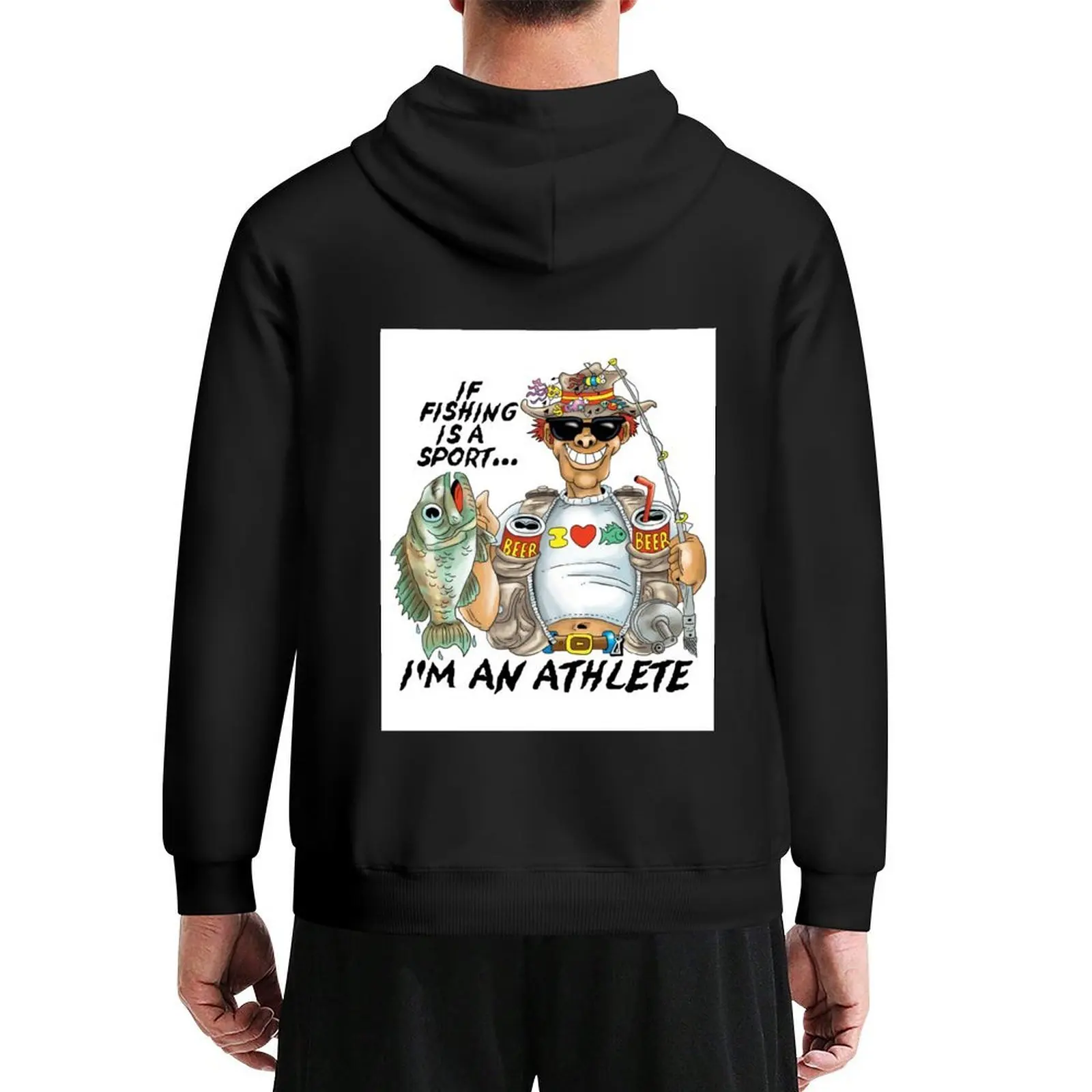 

If Fishing Is A Sport I'd An Athlete Hoodie men's sweat-shirt set hooded shirt male clothes winter clothes hoodies for men