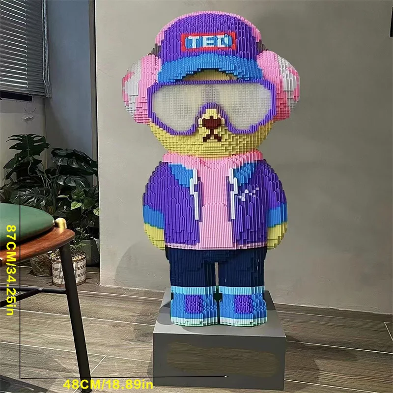 6854-Piece Cartoon Character Rock Teddy Bear Building Block Set, Perfect for Birthday Gifts, Valentine's Day, and Christmas Presents