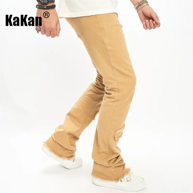 Kakan - European and American High Street New Distressed Jeans, Patch Trendy Jeans, Vintage Jeans K9-2412
